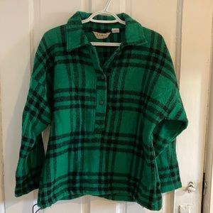 Vintage L.L. Bean Wool Pullover Flannel Coat